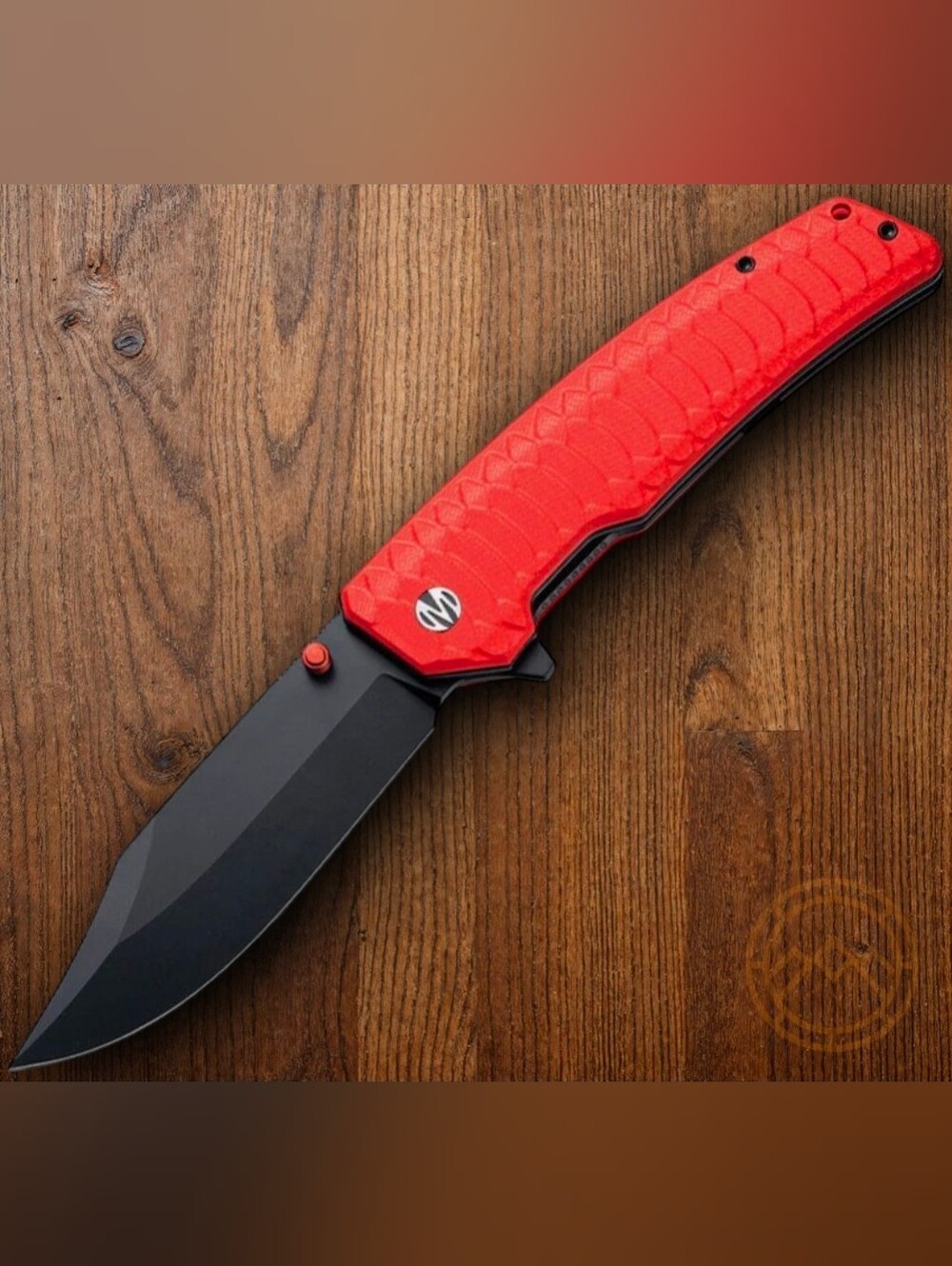Jungle M2023R Red Bowie Liner Lock Folding Knife